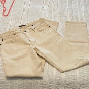 Mens John Varvatos off white/cream jeans